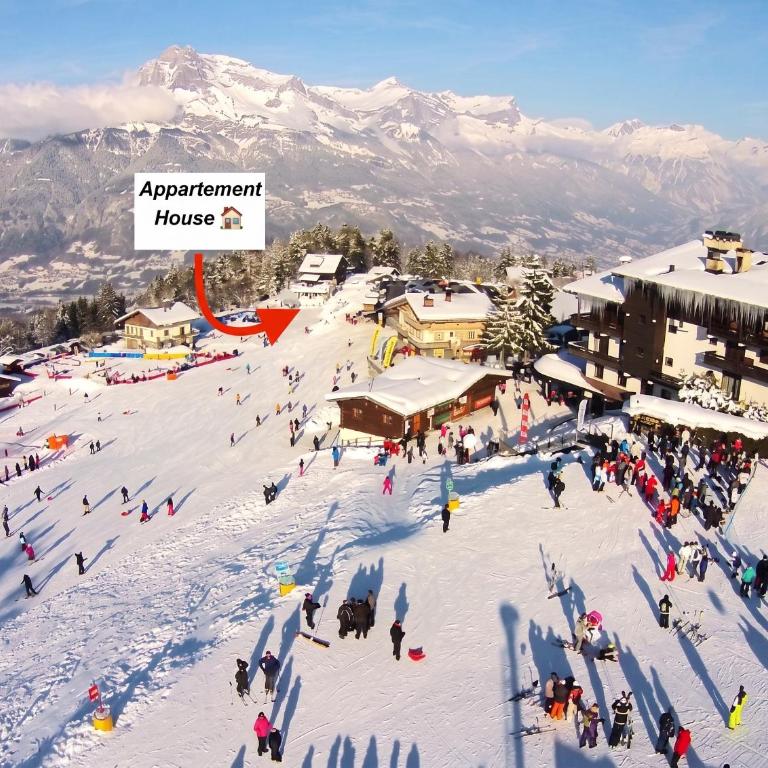 Pieds des pistes & jardin avec vue MontBlanc - terrasse rez de jardin, wifi, parking privé, linge de lit, cuisine équipée - 1 à 4 pers - Appartement 1 Chambre - 23