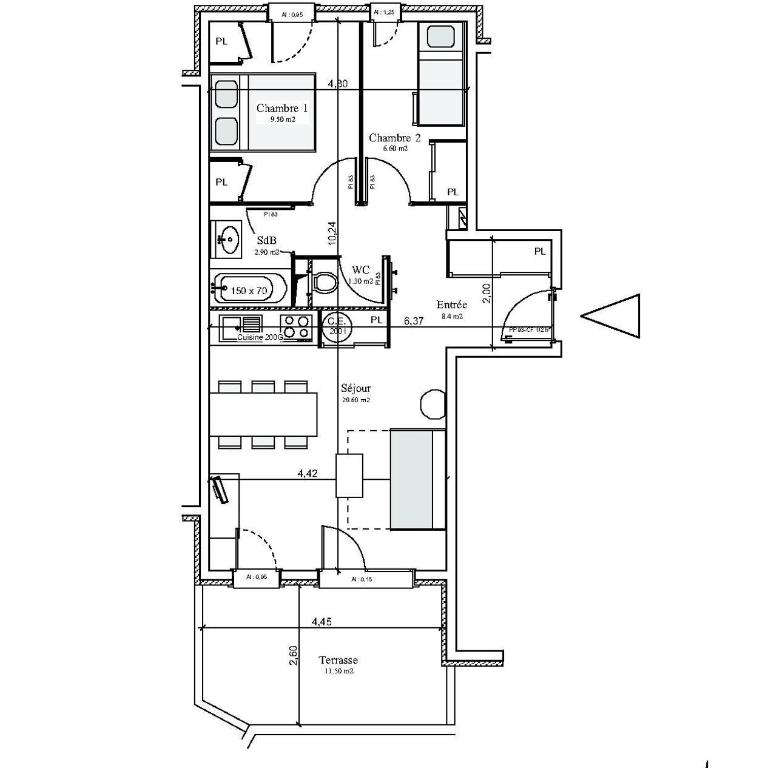 Résidence Le Criterium - Appartement 3 pièces - 6 personnes MAE-2033 - Appartement - 8