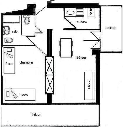 Résidence L'aconcagua - 2 Pièces 5 pers.- ACONCAGUA - 403AC - PLAGNE CENTRE MAE-7384 - Appartement - 8