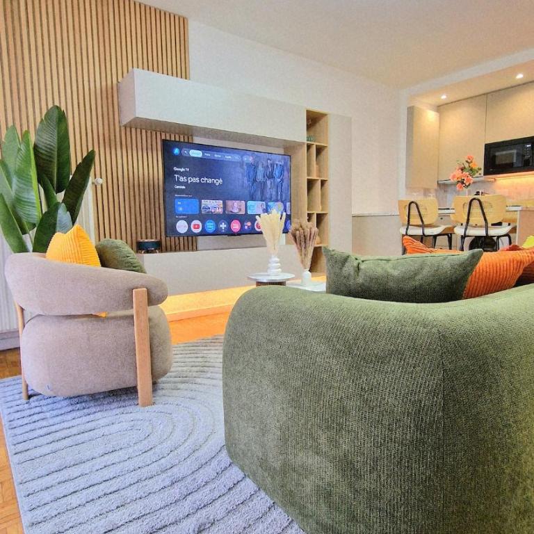 T3 2 lits Terrasse Parking Centre St-Étienne - Apartment - 42