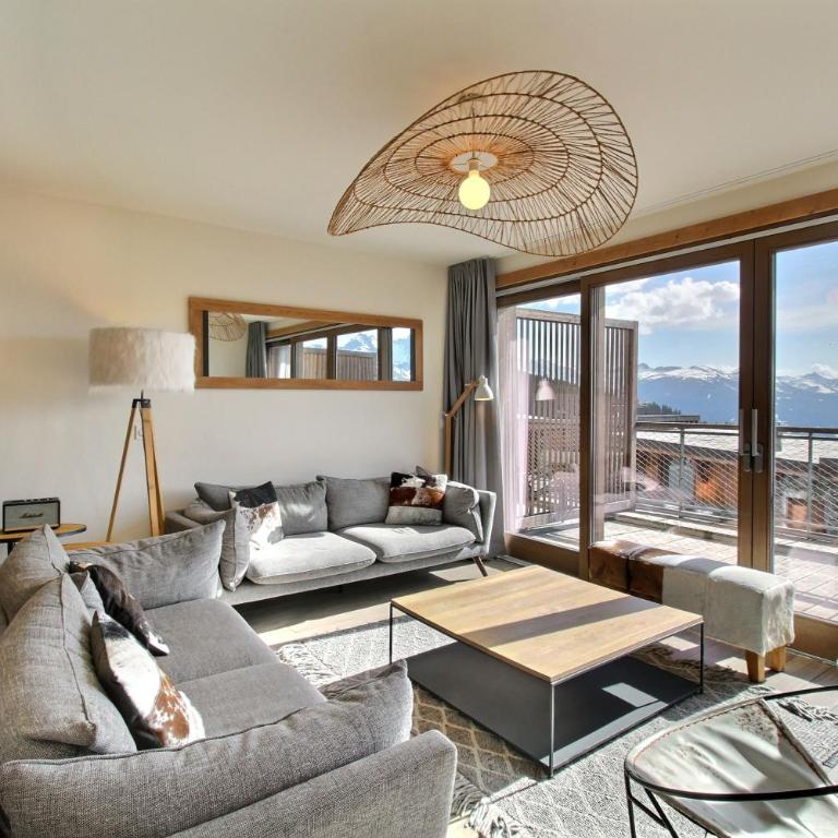 ARC 1600, Résidence Premium LE RIDGE, Appartement 10 personnes Vue Montagne - Ski aux pieds - Sauna, Hammam, Piscine intérieure chauffée, Salle de sport & fitness - Four-Bedroom Apartment with Balcony - 3