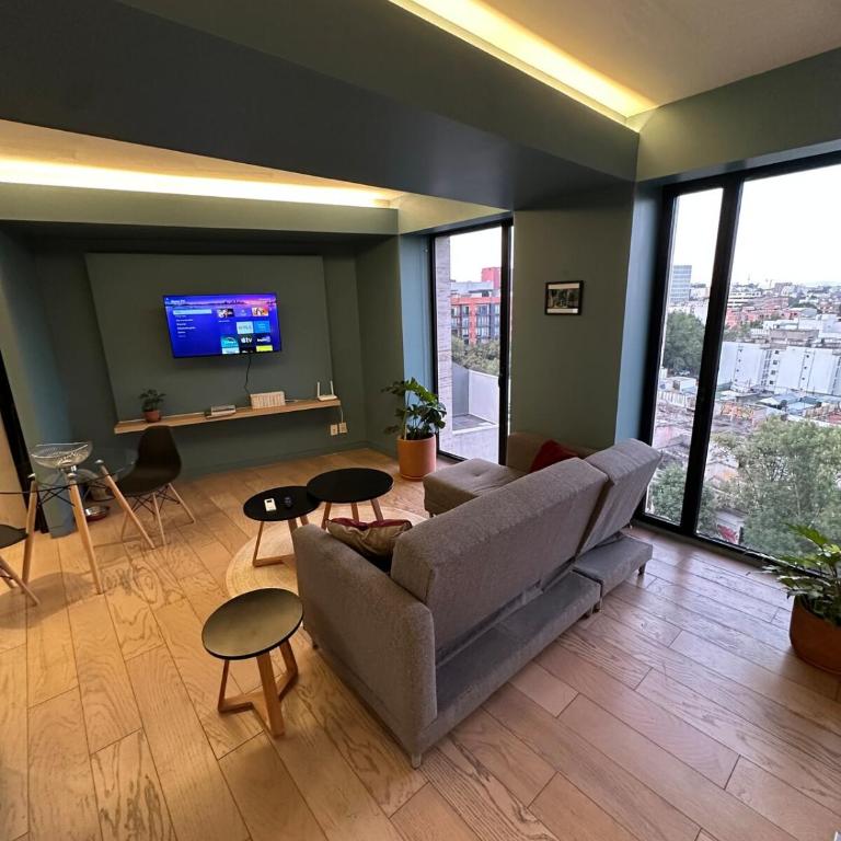 Chic Roma Norte Penthouse Loft AC & Parking - Apartamento Deluxe de 1 dormitorio con vistas a la ciudad - 28
