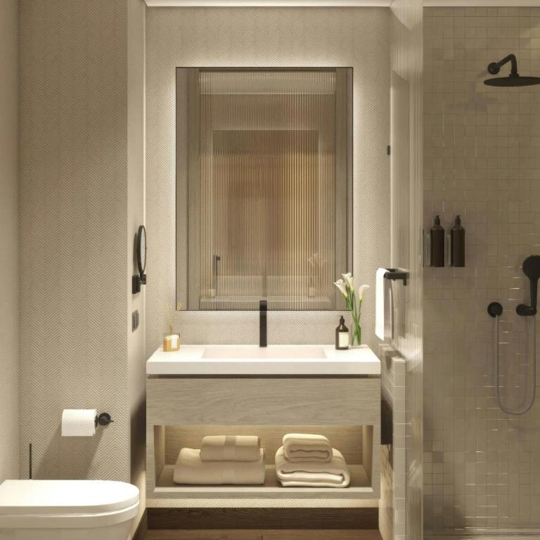 AC Hotel Airport City Belgrade - Classic Zimmer mit Queensize-Bett und Aussicht auf den Innenhof - 3