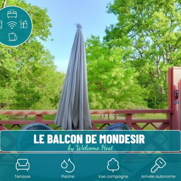 Le Balcon Montdesir, 4 pers, Piscine et Lac - Apartamento con terraza - 1