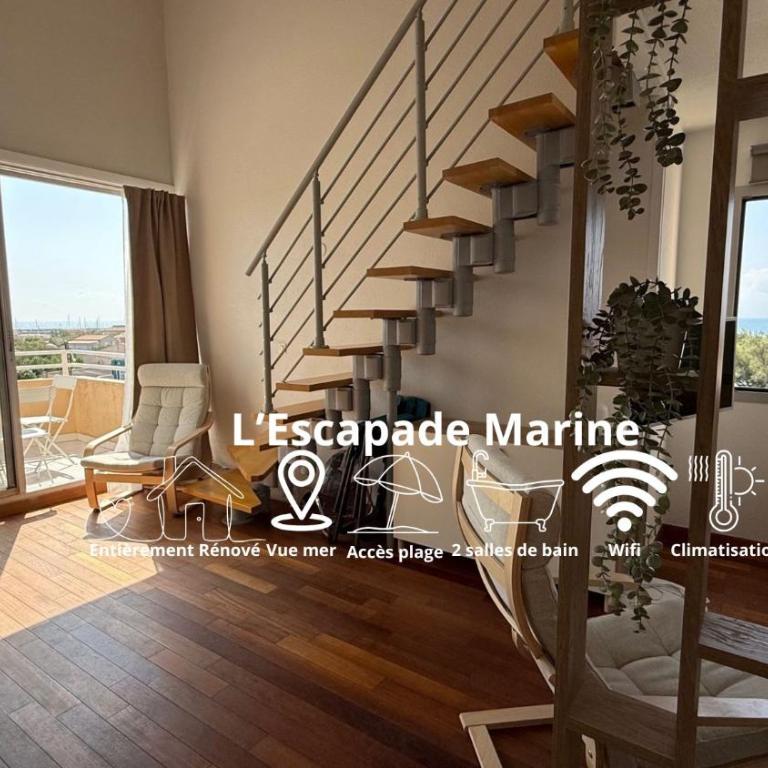 L'Escapade Marine - Duplex vue mer accès plage - Appartement 2 Chambres - Vue sur Mer - 2