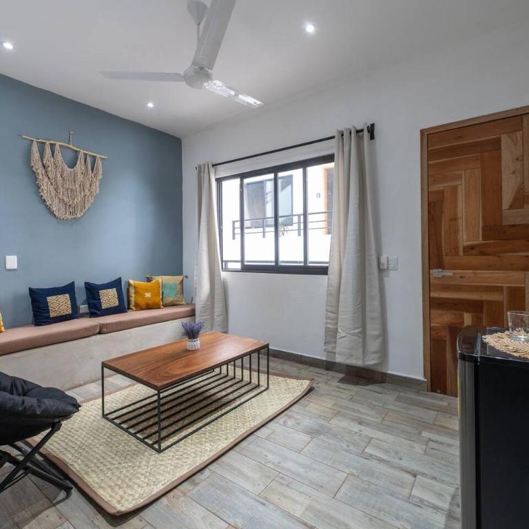 Cozy Loft Downtown Cancun + Terrace + WiFi + AC - Estudio Deluxe con cama grande - 3