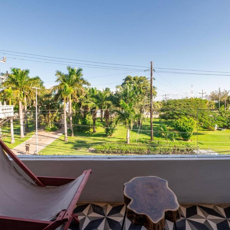 Cozy Loft Downtown Cancun + Terrace + WiFi + AC - Estudio Deluxe con cama grande - 5