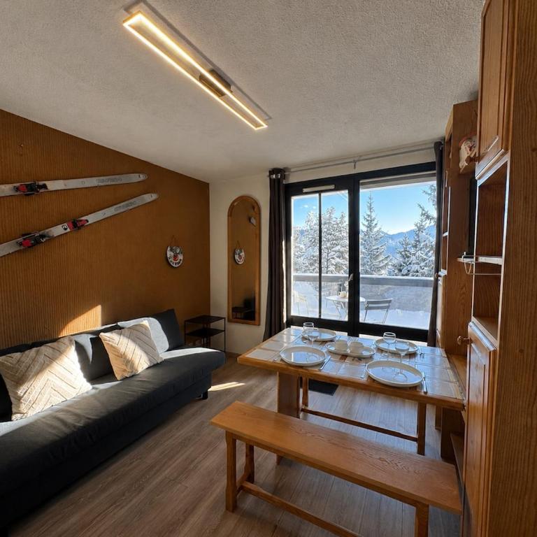 Studio pour 4 personnes Huez - Estudio con balcón - 3