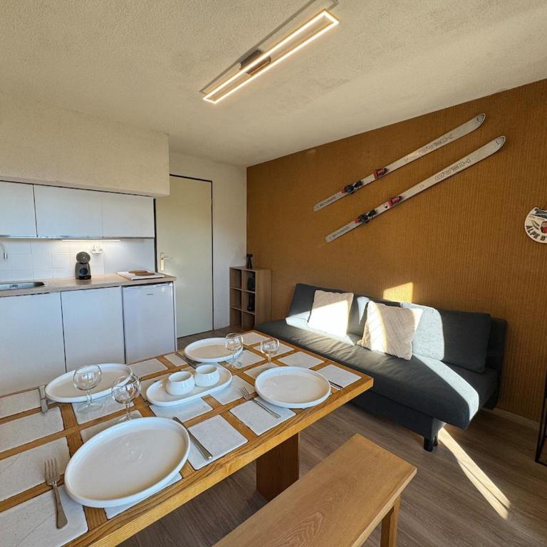 Studio pour 4 personnes Huez - Estudio con balcón - 5