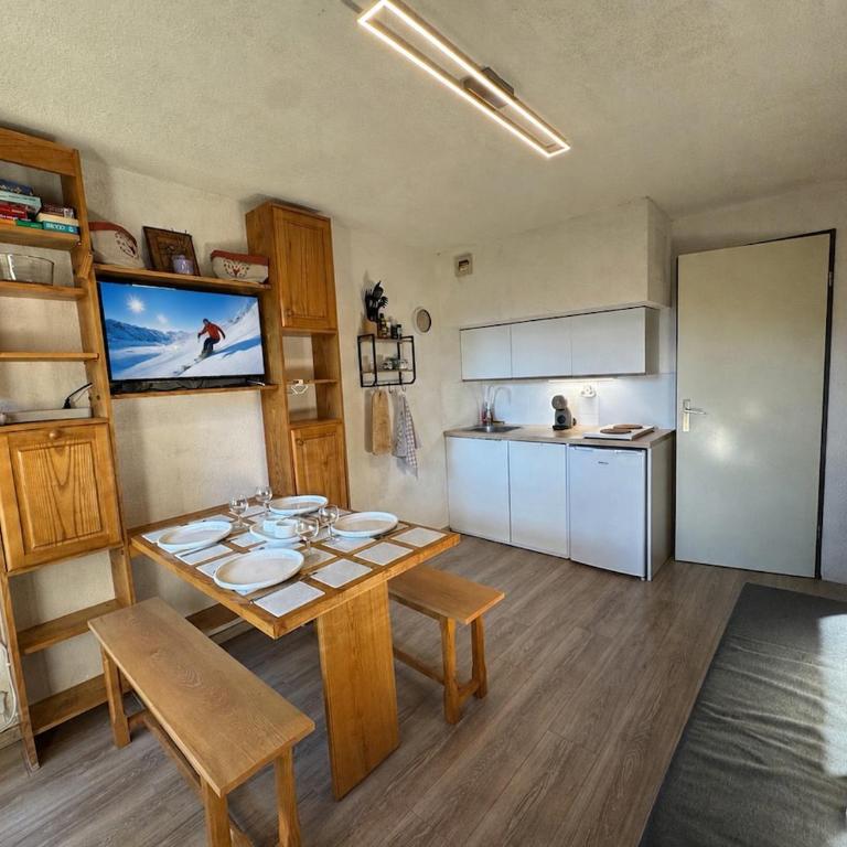 Studio pour 4 personnes Huez - Estudio con balcón - 4
