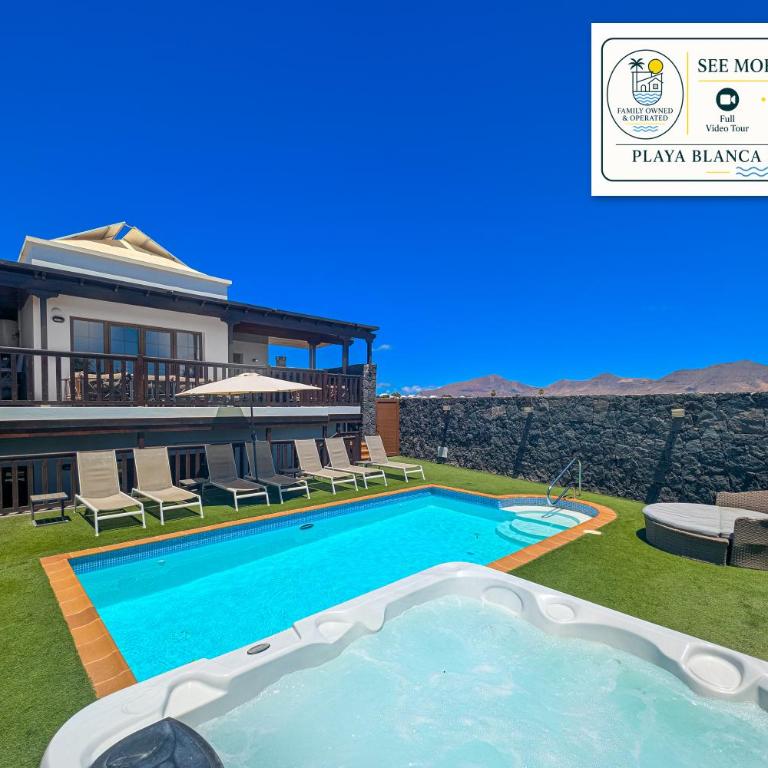 Villa Penguina Playa Blanca - 5 Bedroom - Hot Tub - Heated Pool - Villa - 3