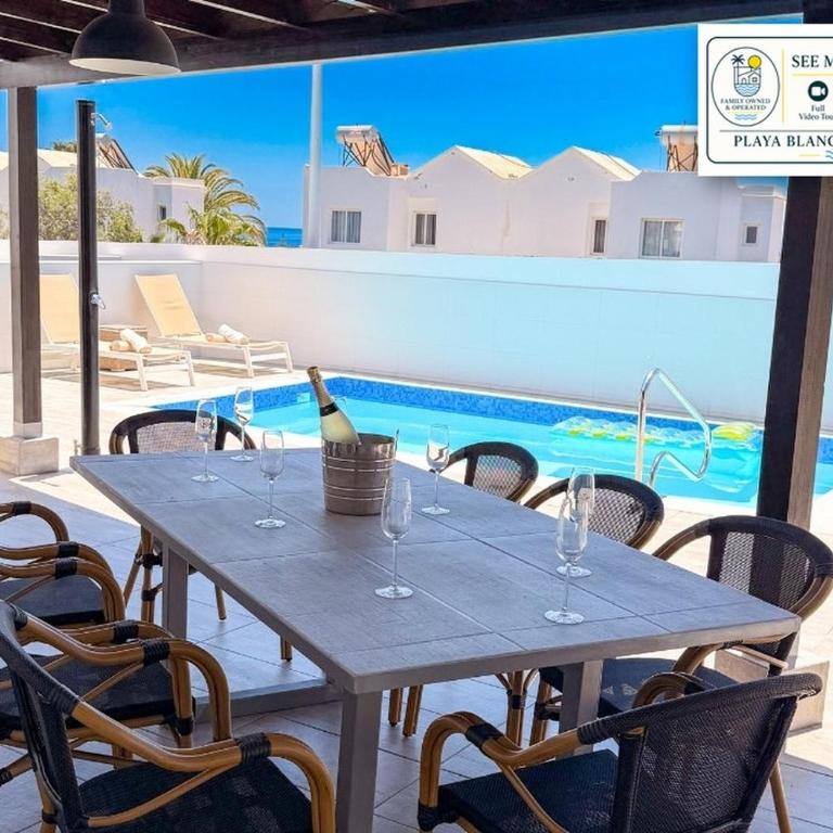 Playa Blanca - Villa Vista Oceana - Stunning 5 Bedroom Modern Villa with Private Heated Pool and Ocean Views - Villa - 6
