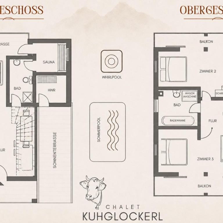Chalet Kuhglockerl mit Pool, Whirlpool & Sauna für 8 - Chalet mit 3 Schlafzimmern - 61