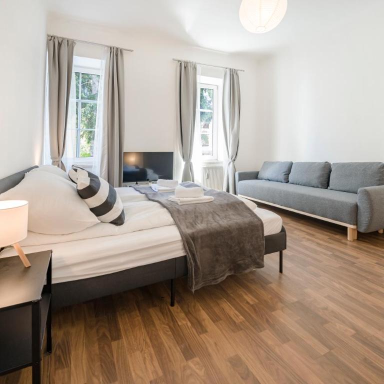 1-Zimmer-Apartment, 18 Min Altstadt, Smart TV - Apartment mit 2 Schlafzimmern und Gartenblick - 6
