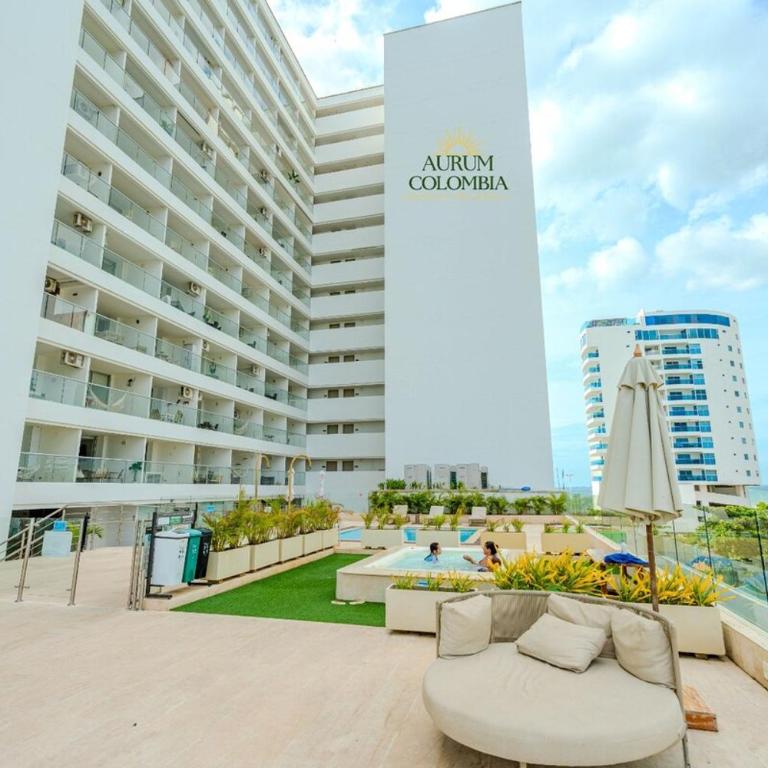 Mar de Luna en Apartamento en Cartagena Beach Resort cerca a la playa con piscina y jacuzzi - One-Bedroom Loft Apartment with One Queen Bed - 48