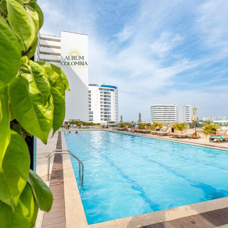 Mar de Luna en Apartamento en Cartagena Beach Resort cerca a la playa con piscina y jacuzzi - One-Bedroom Loft Apartment with One Queen Bed - 51