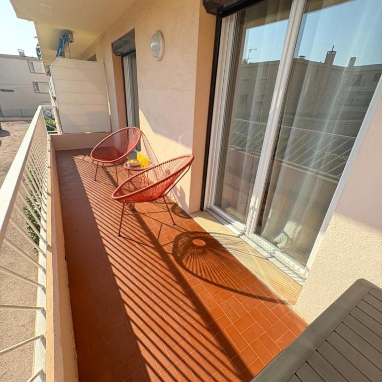 Le Corail, Terrasse, parking privé, plage à 5min - Appartement 2 Chambres - 20
