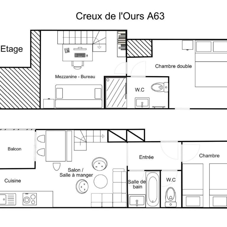 Résidence Creux De L Ours A - CHARMANT 3 PIÈCES DUPLEX ENTIEREMENT RENOVÉ - SKIS AUX PIEDS MAE-7576 - Apartamento - 14