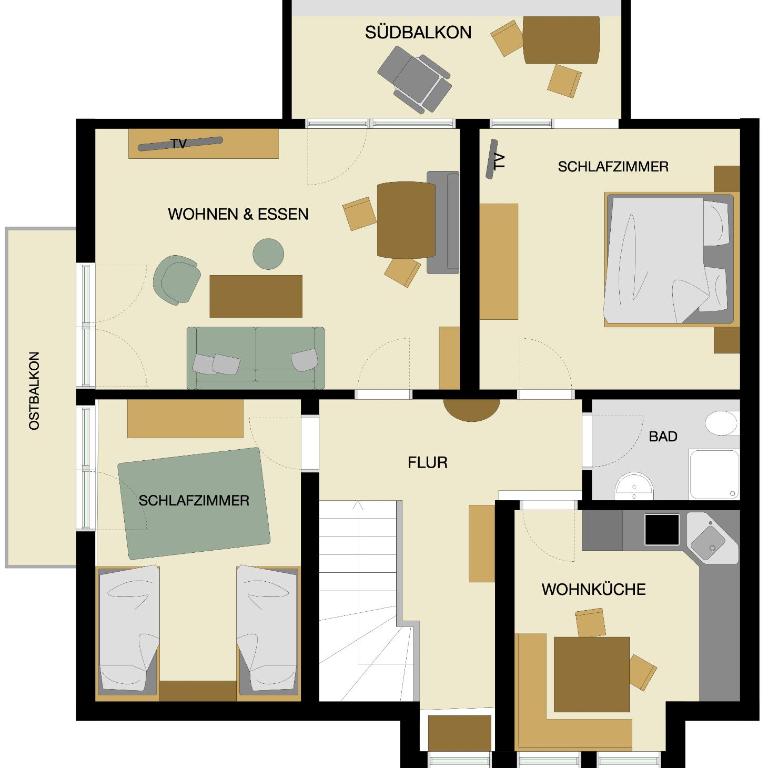Ferienwohnung Gabi Stetter - Appartamento Deluxe con 2 Camere da Letto e Balcone - 16