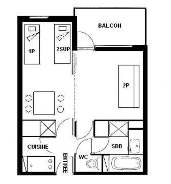 Résidence Le Sapporo - Studio divisible 4/5 pers - LE SAPPORO - PLAGNE VILLAGES MAE-5094 - Apartment - 5