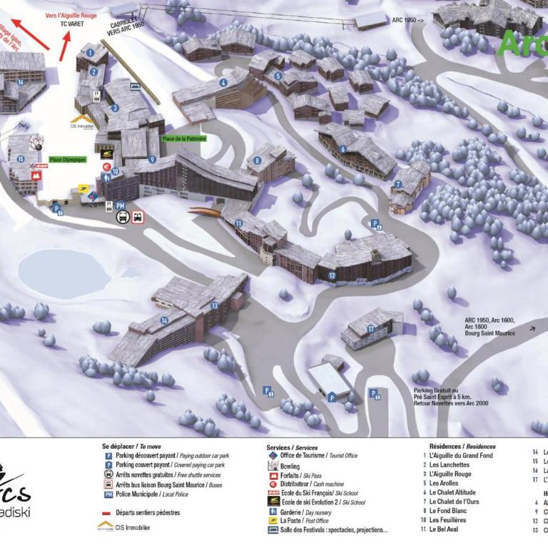 Residence Hotel Aiguille Rouge - Charmant studio pour 4 personnes à Arc 2000 ski aux pieds, en centre station, au pied des commerces et proche du bowling et de l MAE-2123 - Estudio - 12