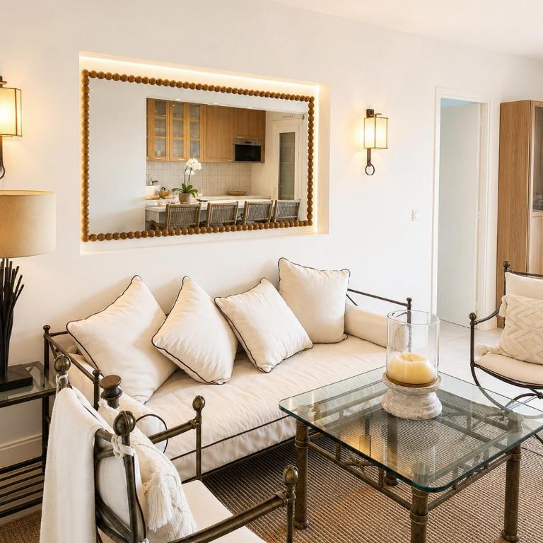 4BR Sea View Garden Apartment near Cannes and 1min from Beach - Appartement - Rez-de-Chaussée - 40