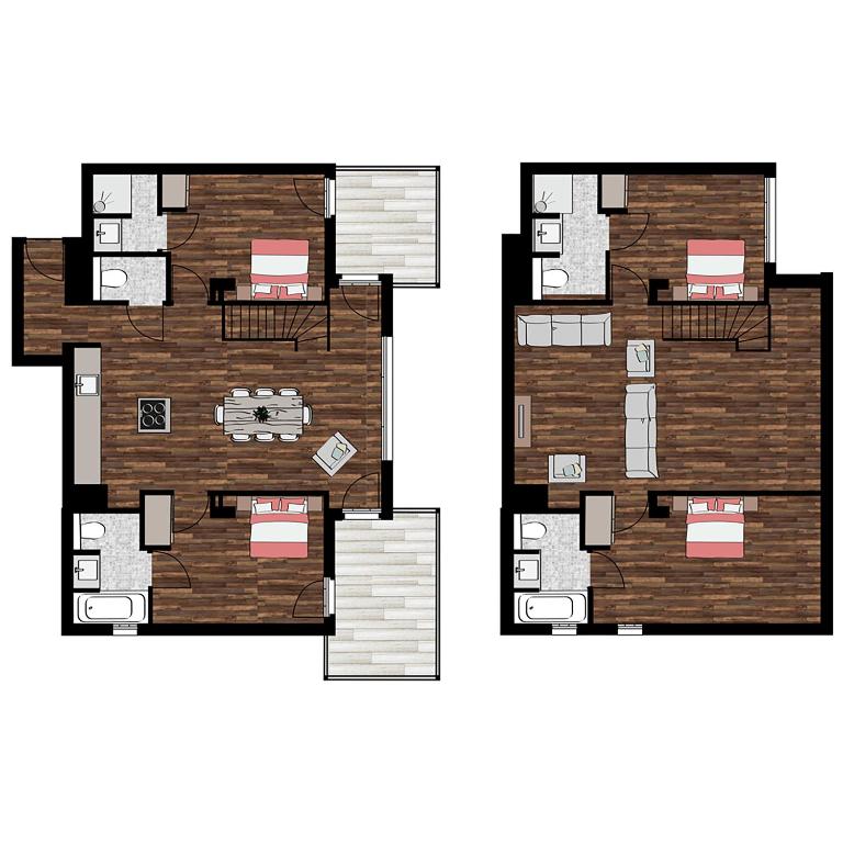 Dormio Resort Les Portes du Mont Blanc - Appartement 4 Chambres (10 Personnes Maximum) - 1