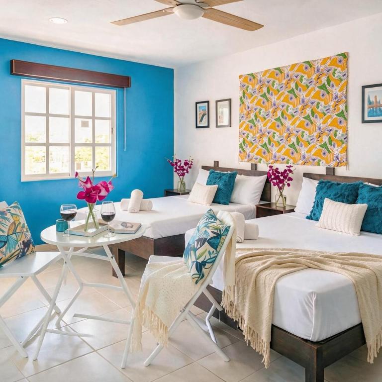 Boutique 1BR 2BR Suites Sleeps 2-8, Morning Markets, Beach & Cenote 10 Min, Kitchen Fast WiFi AC - Superior Apartment mit 1 Schlafzimmer und Balkon - 2