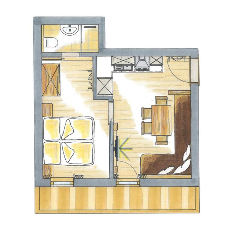 Grittlmühle Chalet Ferienwohnungen - Apartment mit 1 Schlafzimmer - 6