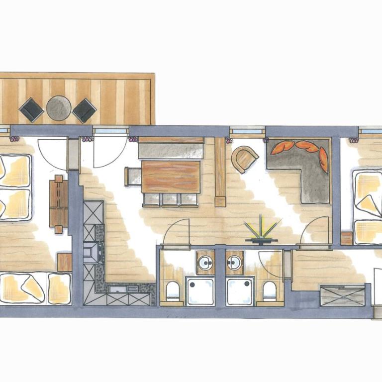 Grittlmühle Chalet Ferienwohnungen - Apartment mit 2 Schlafzimmern - 10