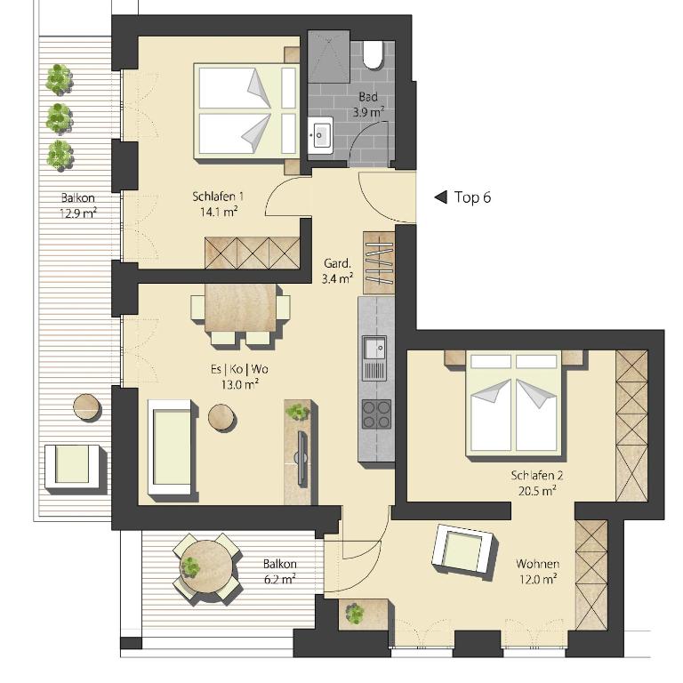 Chalet Zamang - Appartamento con Balcone - 10