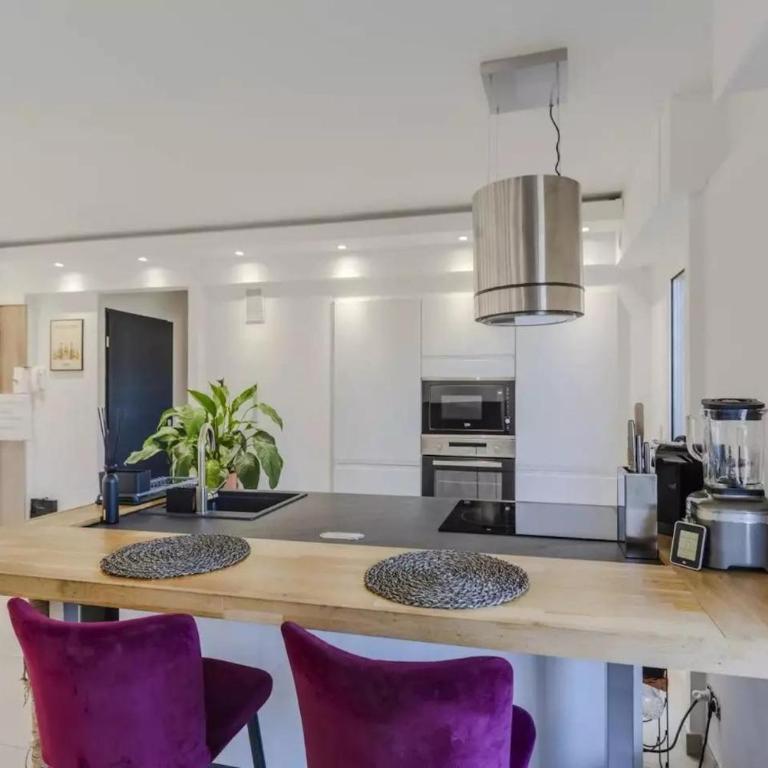 Calme T2 Le Cannet, parking, terrasse et climatisation - Appartement avec Terrasse - 10
