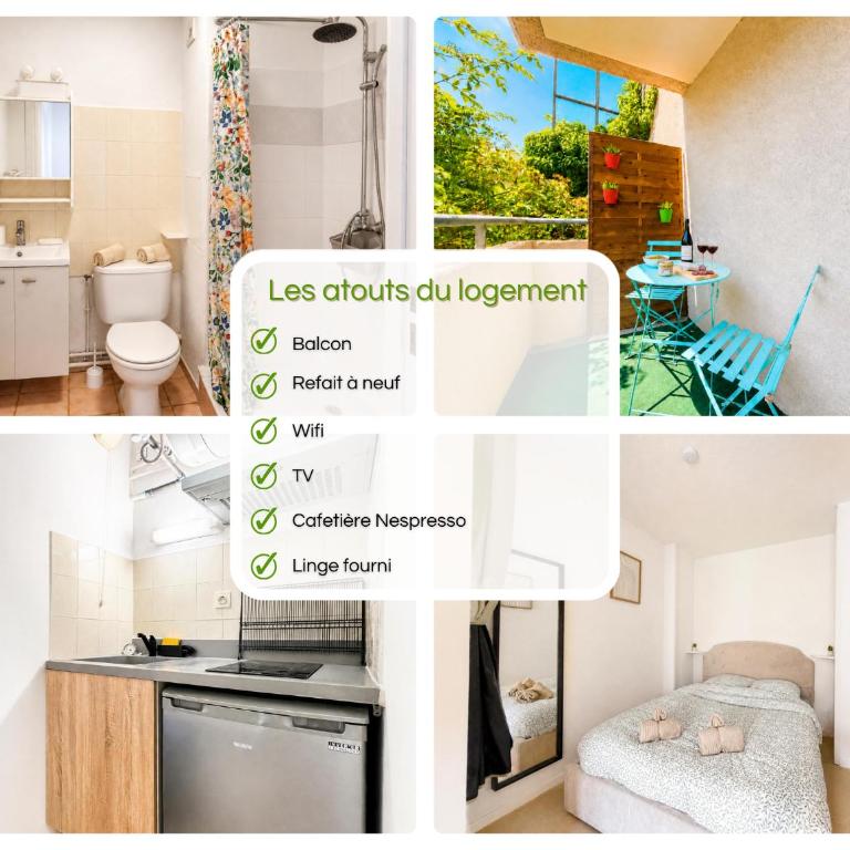 " Éclat d'Été " Balcon - Wifi - Refait à neuf - Studio avec Balcon - 2