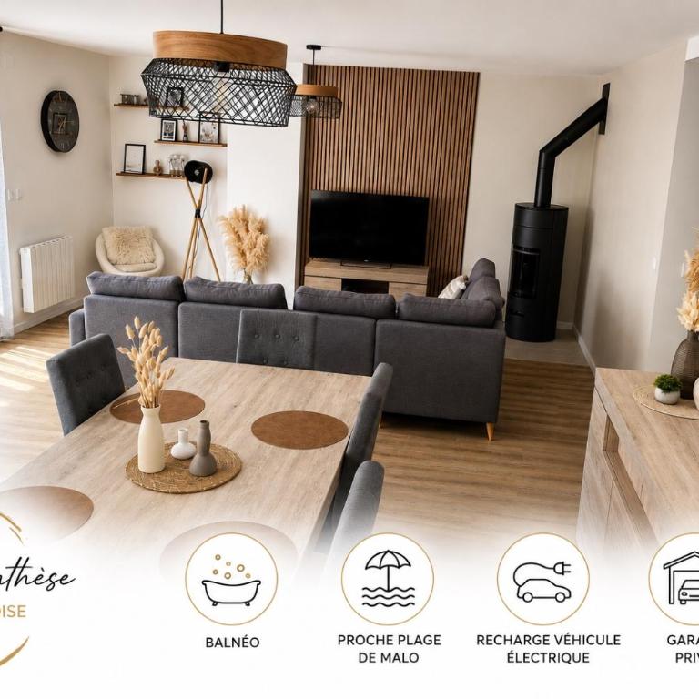La Parenthèse Dunkerquoise - Appt luxe, balnéo, jardin et garages avec chargeur vh électrique - Apartment mit 2 Schlafzimmern - 2