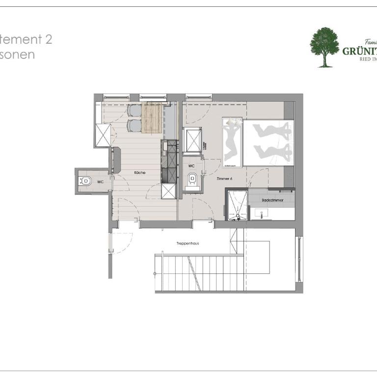 Grünitzerhof - Apartment mit 1 Schlafzimmer - 12