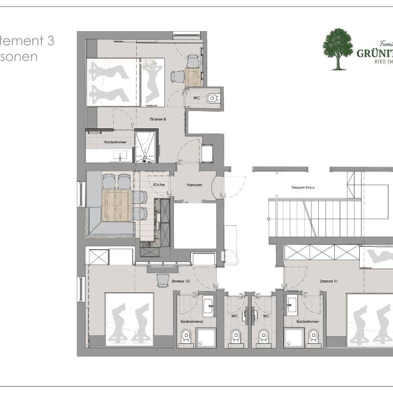Grünitzerhof - Apartment mit 3 Schlafzimmern - 18