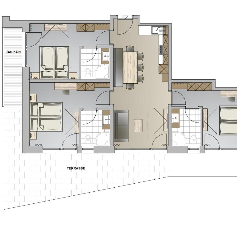 Twentyone Living Boutique Aparthotel - Apartment mit 3 Schlafzimmern und Bergblick - 1