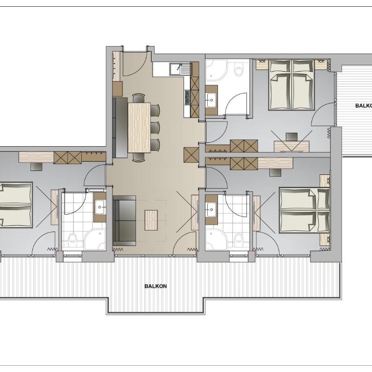 Twentyone Living Boutique Aparthotel - Apartment mit 3 Schlafzimmern und Balkon - 1