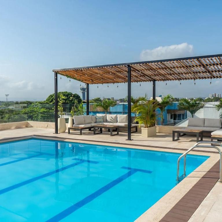 Sea View Apartment Suite with Pool, 3 min to the Airport - One-Bedroom Apartment - 1