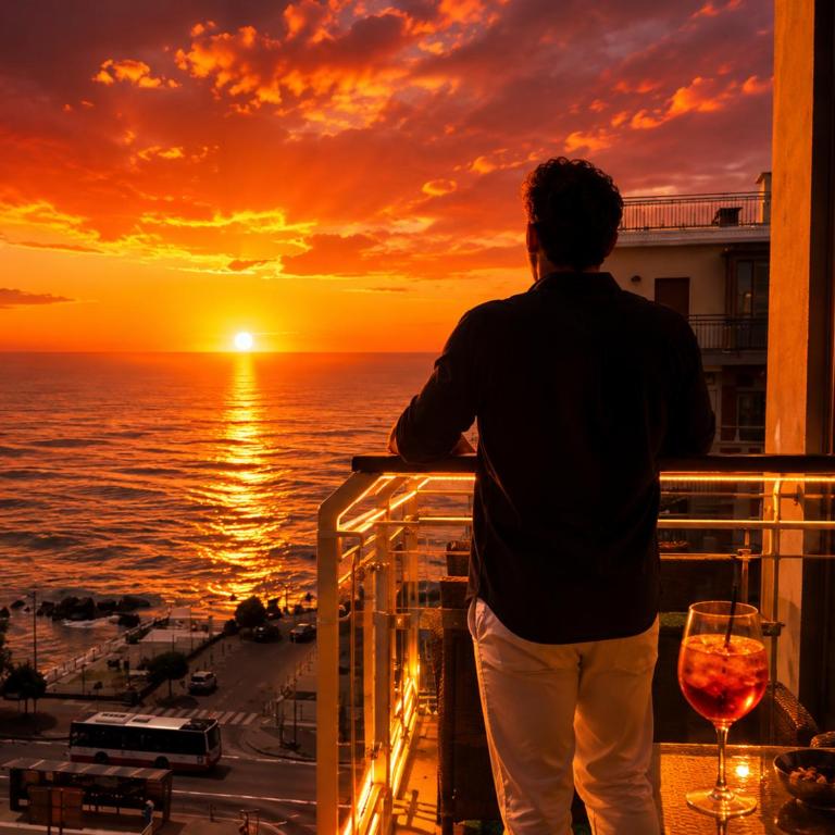 Cielo Stellato-B&b Suites on Rooftop & Seaview - Camera Matrimoniale Deluxe con Balcone e Vista Mare - 19