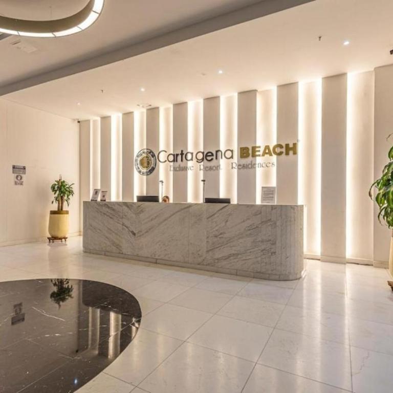 Aparta Suite en Cartagena vista al mar balcon privado Piscina - One-Bedroom Apartment with Sea View and Terrace - 18