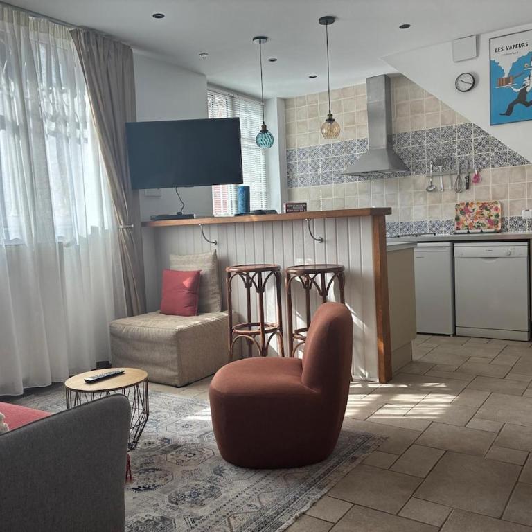 Côté Trouville, hyper centre, 30mètres de la plage, 40m2, Balneo - Apartment - Ground Floor - 3
