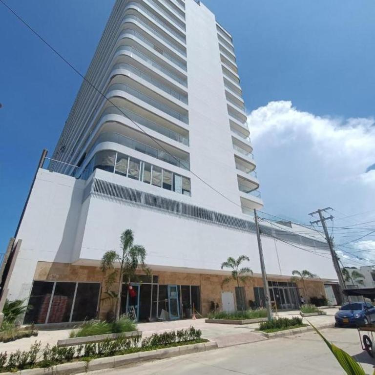 Aparta Suite en Cartagena vista al mar balcon privado Piscina - One-Bedroom Apartment with Sea View and Terrace - 36