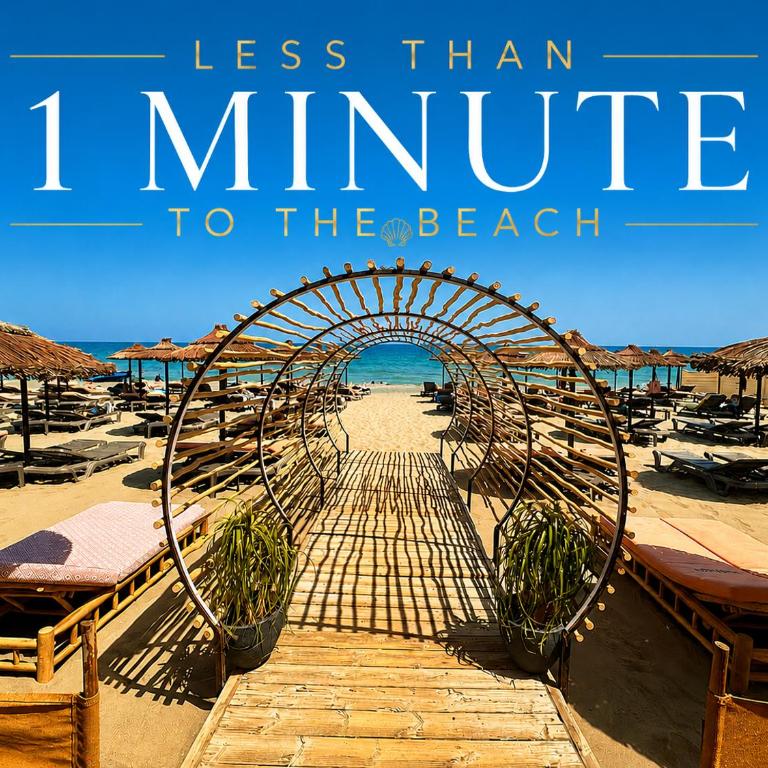 LolaBeachfront - Indoor Heated Pool & Spa - Premium Gym - Private Garden - 5 min Train to Airport - Deluxe Apartment mit 1 Schlafzimmer und Gartenblick - 13