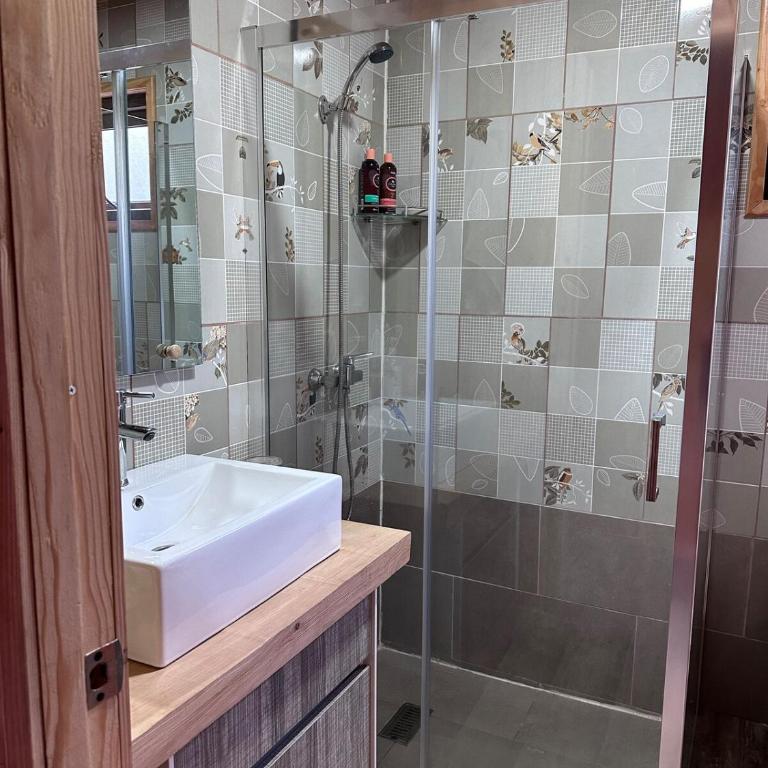 Cabaña de madera con vista al volcán sector camino Huincacara - Two-Bedroom House - 9