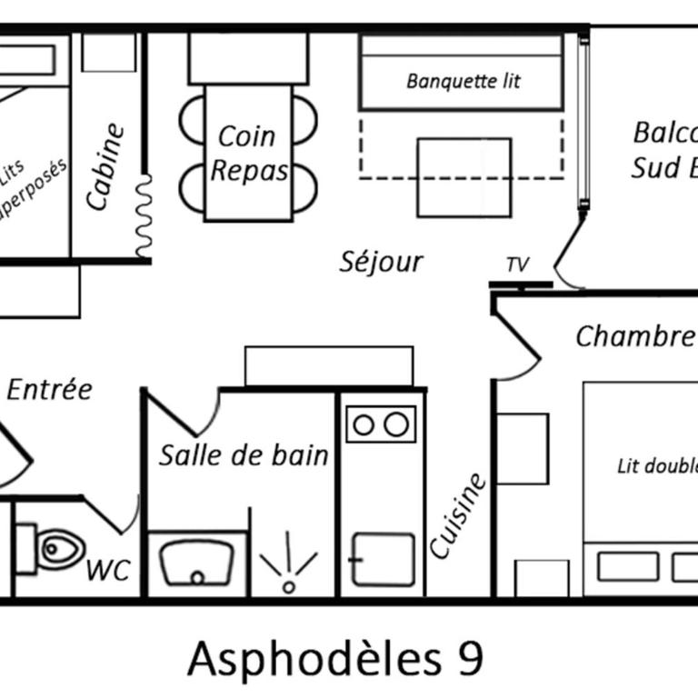 Résidence Asphodeles - APPARTEMENT FONCTIONNEL ENTIEREMENT RENOVE IDEAL POUR UNE FAMILLE MAE-4267 - Apartment - 9