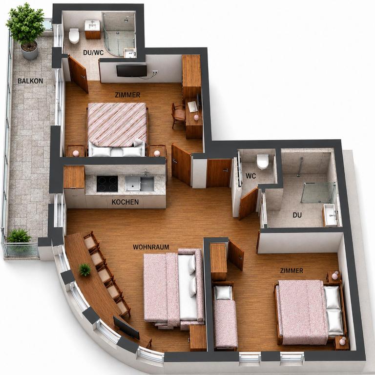 Chasa Allegria - Apartment mit 2 Schlafzimmern - 4