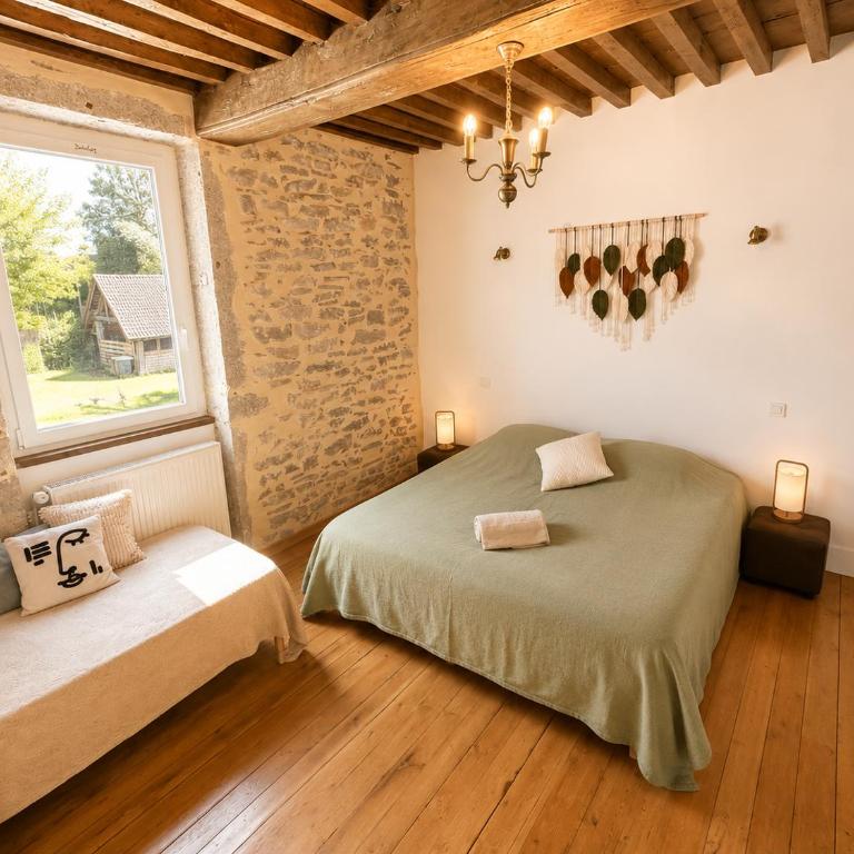 Superbe maison en pierre - Habitación Doble con vistas al parque - 4