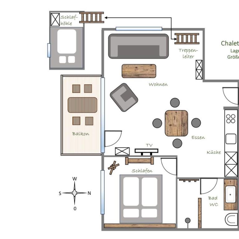 Dorfchalet & FeWo - mit KÖNIGSCARD - Apartment - auf 2 Etagen - 8