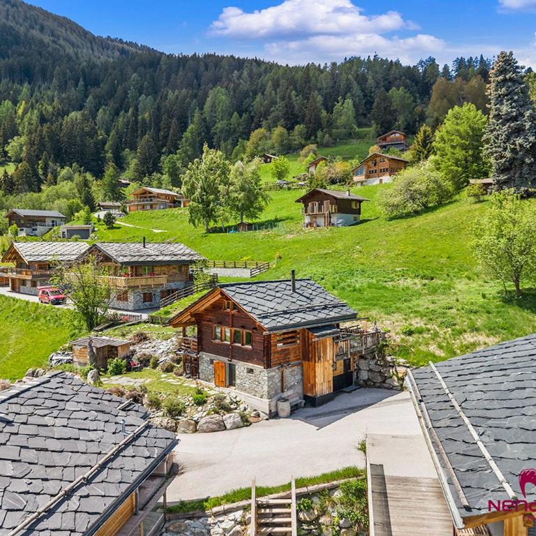 Charmant chalet authentique de montagne Bleusy- Nendaz idéal couple et famille - Apartment mit 2 Schlafzimmern und Bergblick - 29